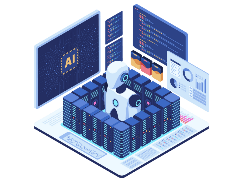 An AI system operating within a data center