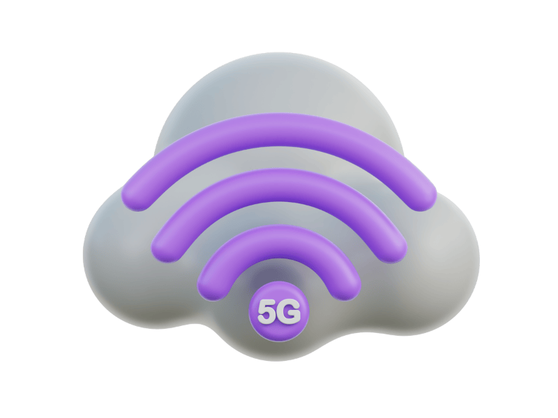 a cloud with the 5G signal on it